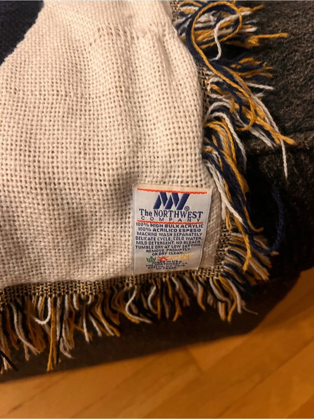 Northwest Company Rams Black and Gold Throw Blanket